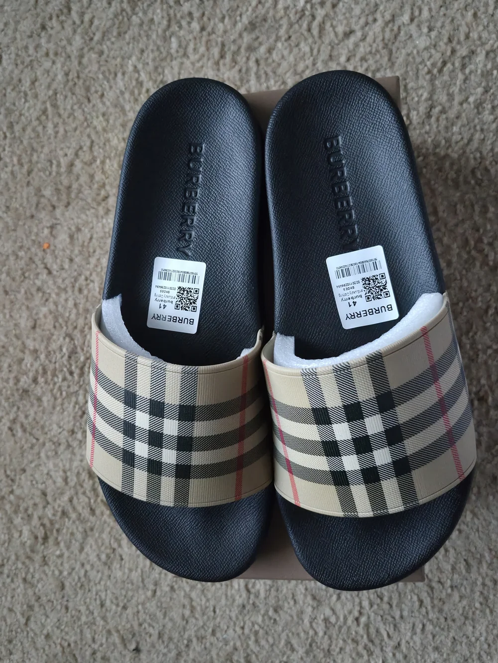 Burberry Mens/Womens Slides Size Europe 41, M8, W9.5